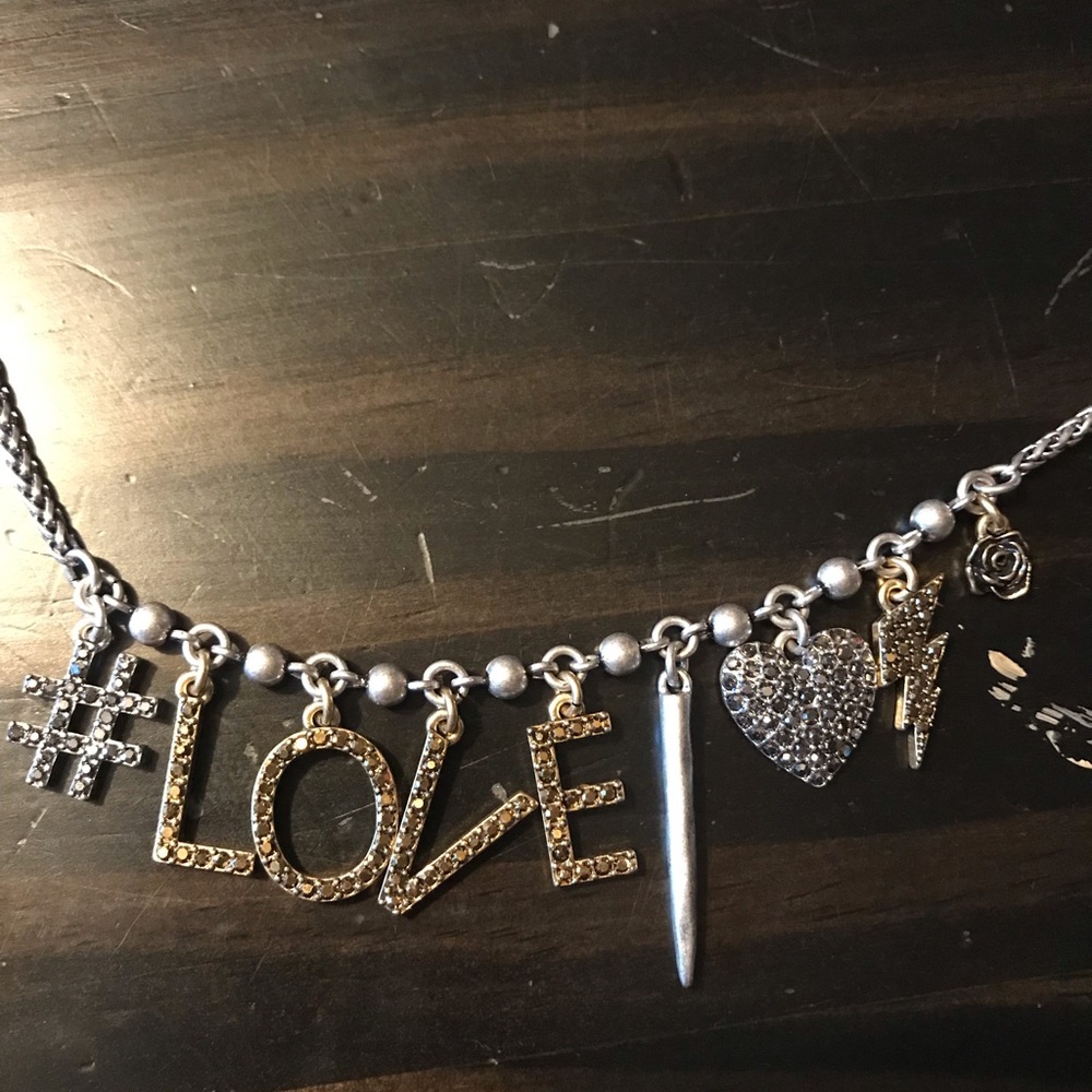 Lucky Brand “#LOVE” necklace.